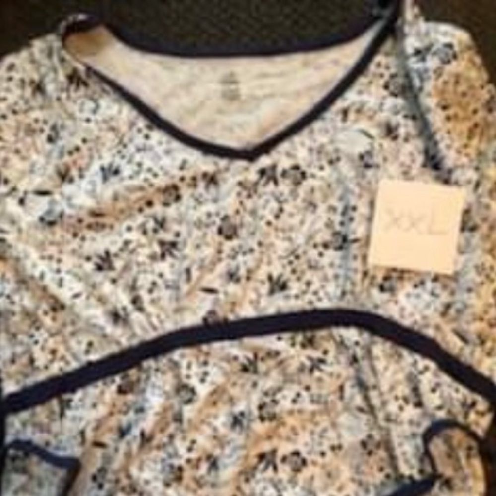 XXL Dr Blue light blue White Blouse Bobbie Brooks